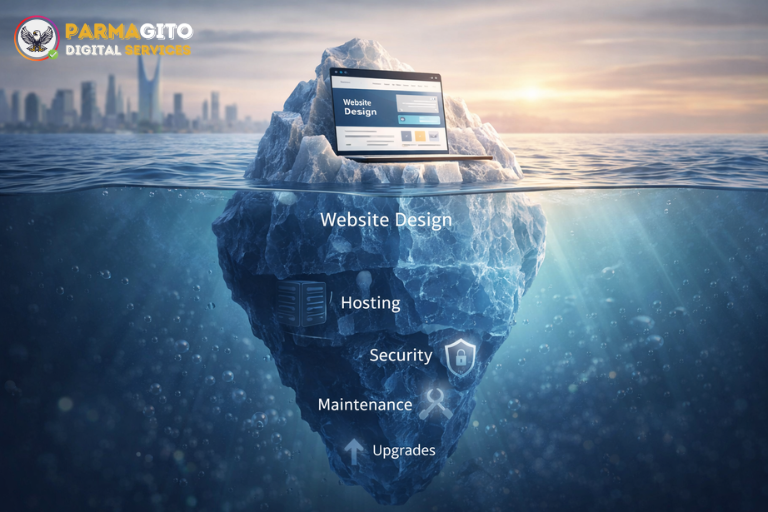 التكاليف الخفية في تصميم المواقع مثل الصيانة والاستضافة