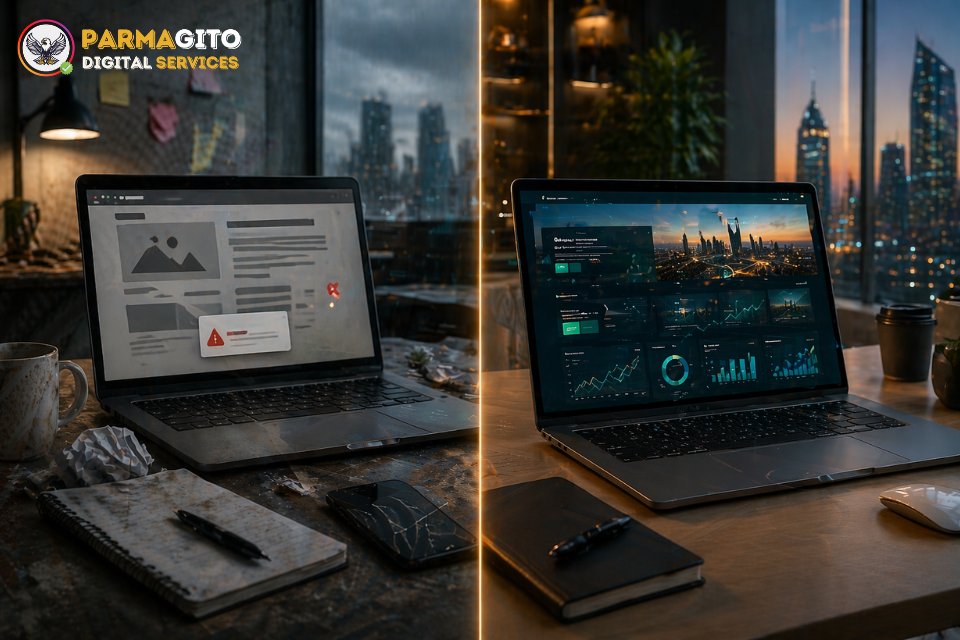 مقارنة تكلفة تصميم المواقع في السعودية بين أنواع المشاريع المختلفة