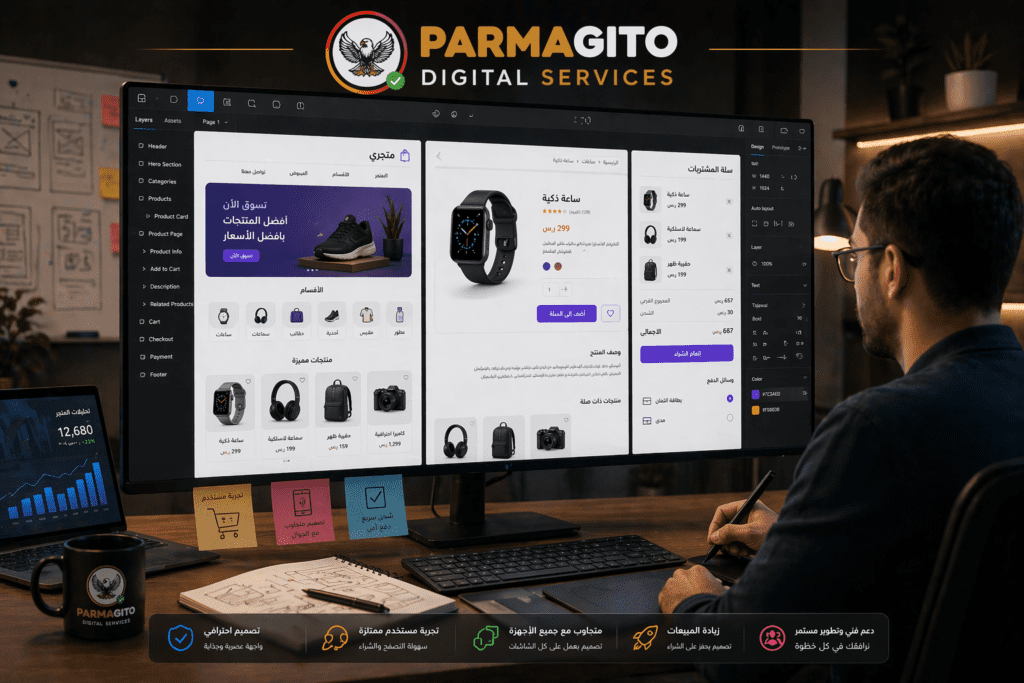 تصميم متجر إلكتروني حديث