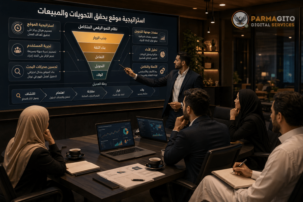 فريق بارماجيتو يبني موقعًا يركز على تحقيق المبيعات
