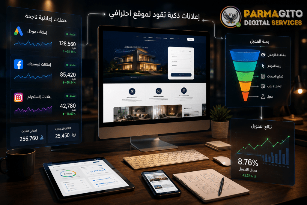 موقع إلكتروني احترافي يحسن أداء الحملات الإعلانية