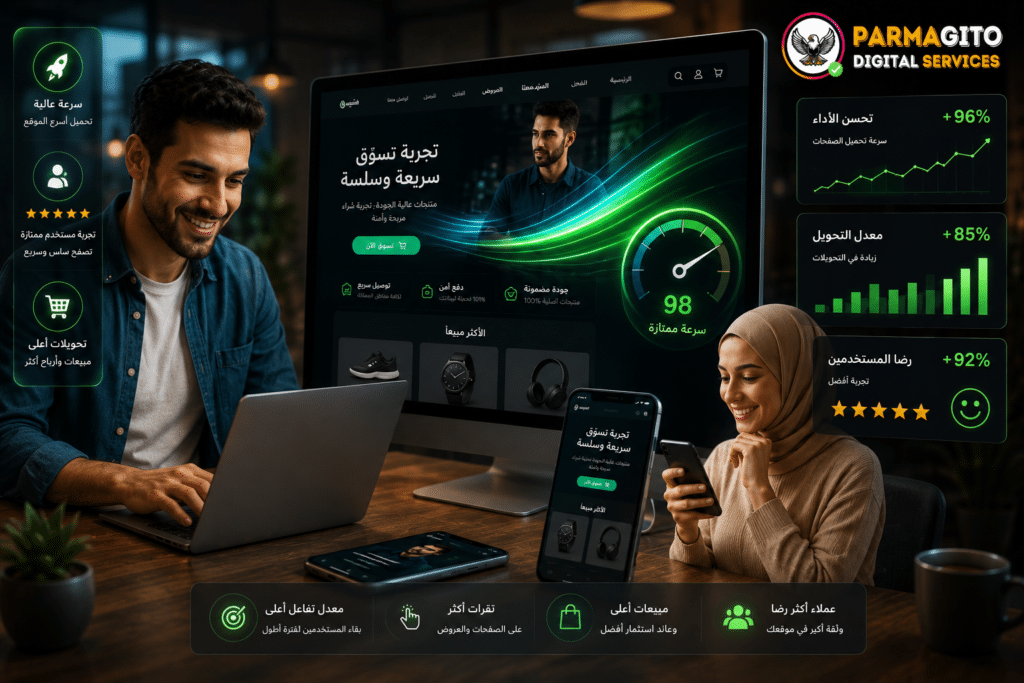 موقع سريع يحسن تجربة المستخدم والتحويلات