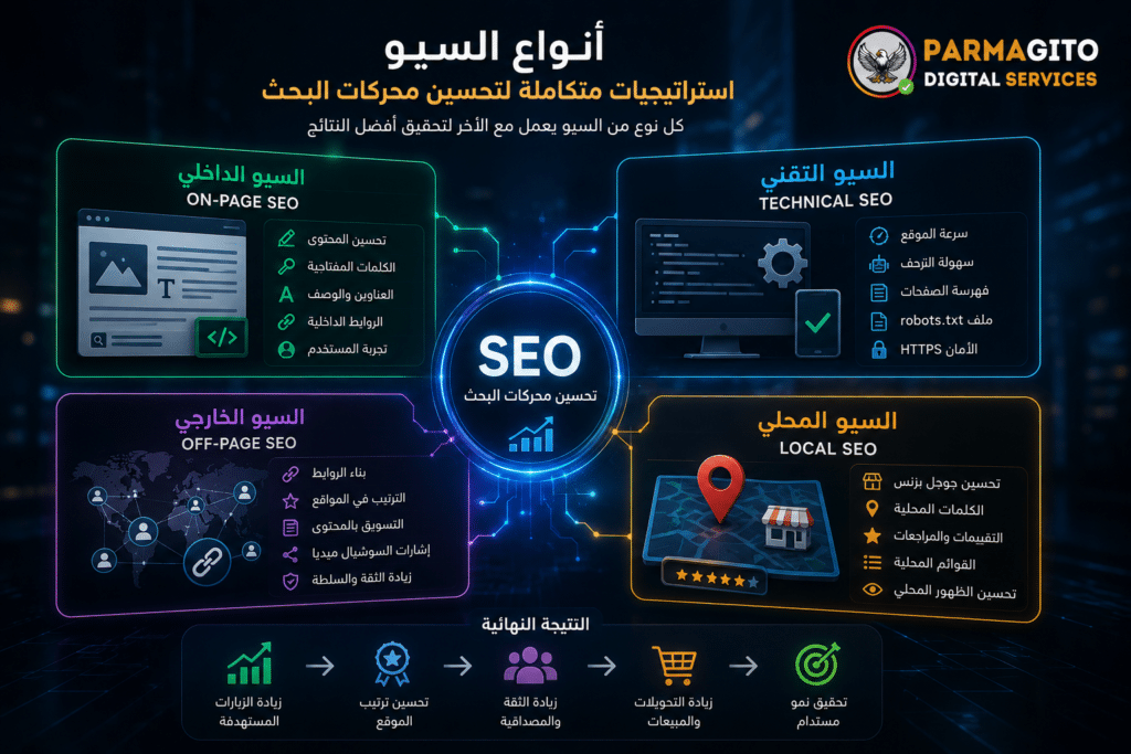 أنواع استراتيجيات السيو المختلفة وأساليب تحسين محركات البحث