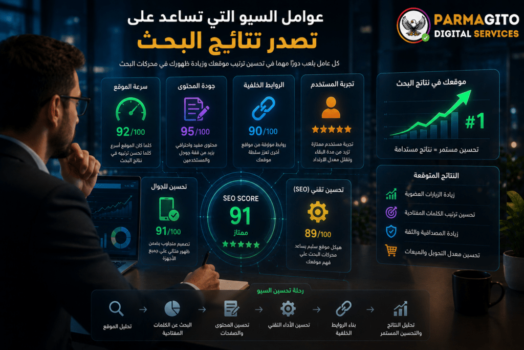 أهم عوامل السيو التي تساعد على تحسين نتائج البحث في جوجل