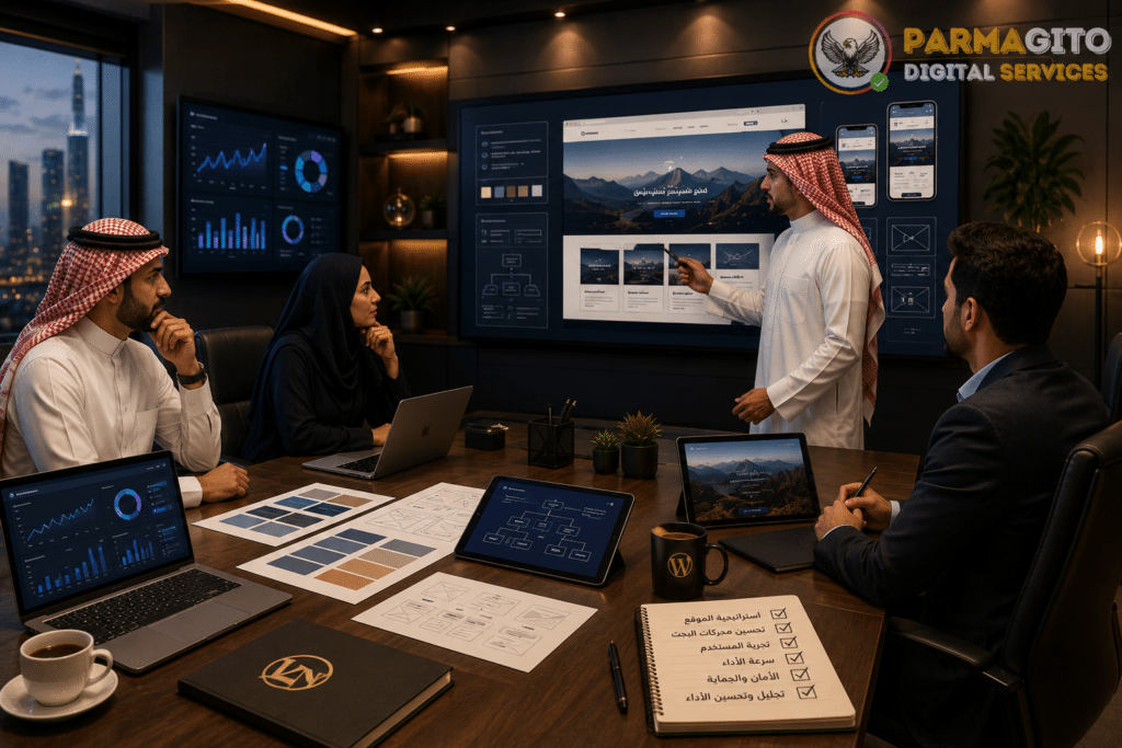 وكالة احترافية تعرض استراتيجية موقع ووردبريس على أصحاب الأعمال