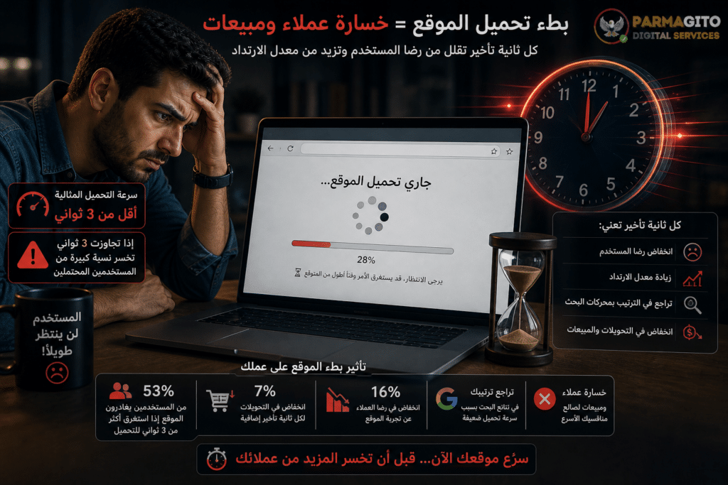 بطء تحميل الموقع يسبب إحباط المستخدم