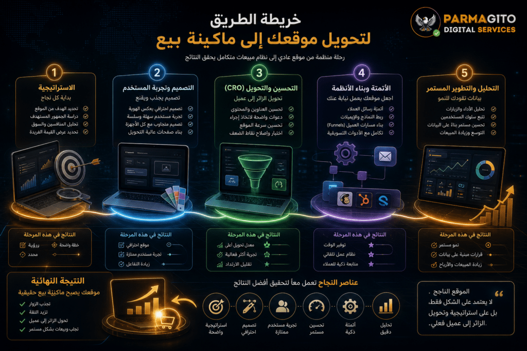 خطة تحويل الموقع إلى نظام مبيعات خطوة بخطوة