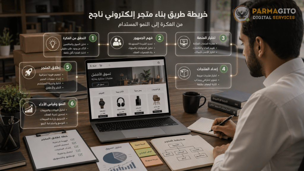 خطوات إنشاء متجر إلكتروني ناجح من الصفر