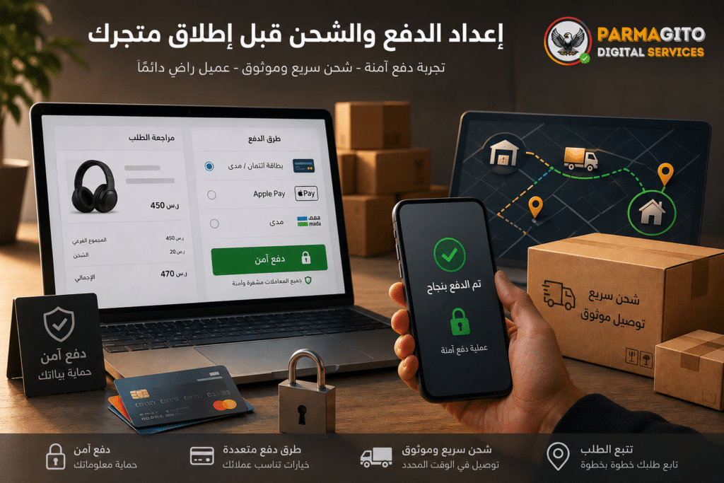 إعداد الدفع والشحن الآمن قبل إطلاق متجر إلكتروني