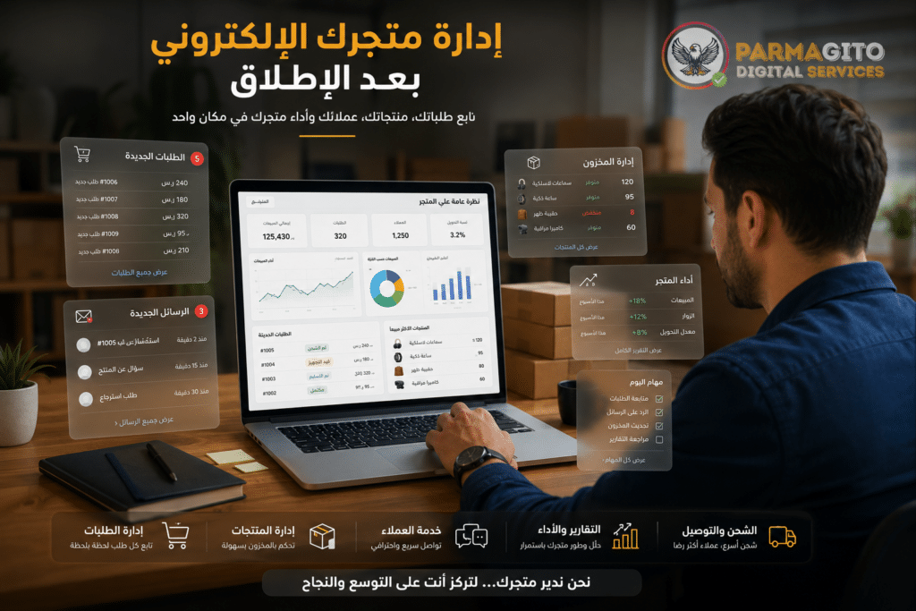 إدارة متجر إلكتروني بعد الإطلاق