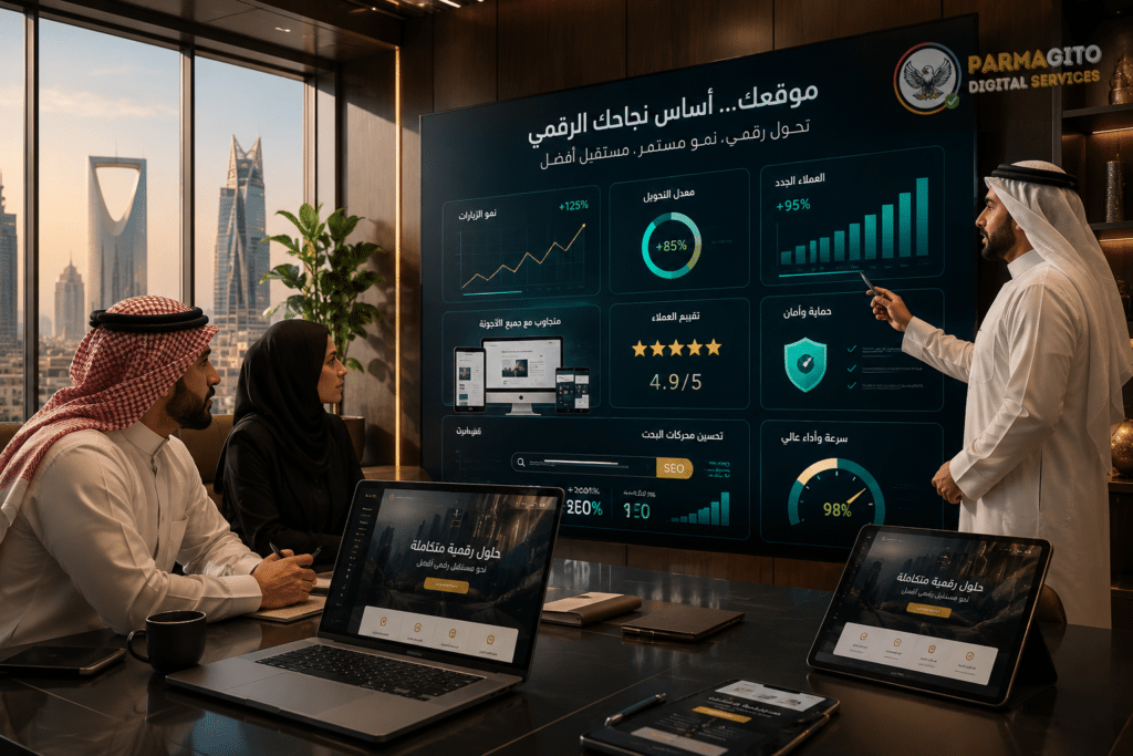 موقع إلكتروني احترافي يساعد الشركات على النمو الرقمي وبناء ثقة العملاء