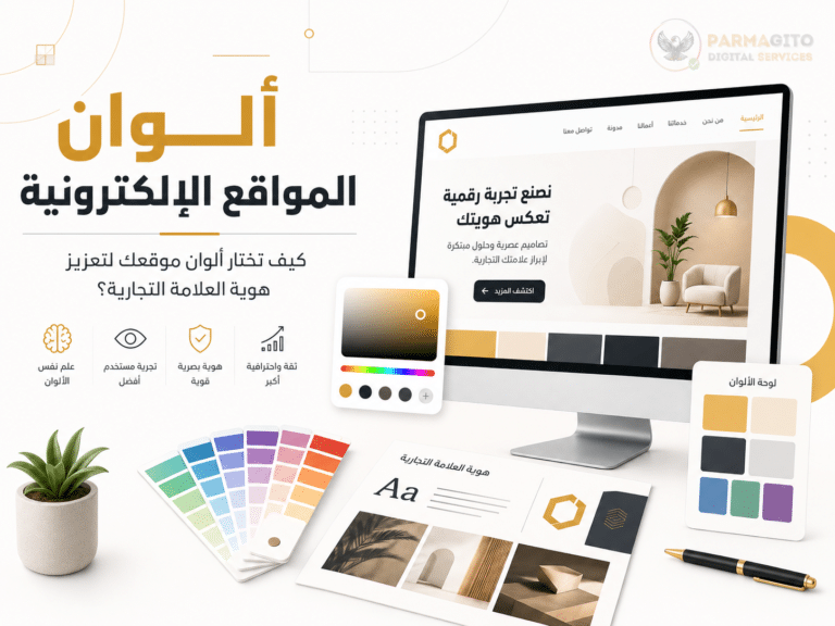 صورة توضيحية عن ألوان المواقع الإلكترونية واختيار لوحة ألوان مناسبة لتعزيز الهوية البصرية وتجربة المستخدم