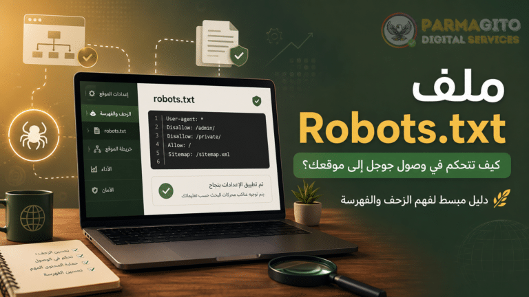 صورة توضيحية لملف Robots.txt والتحكم في وصول جوجل إلى صفحات الموقع